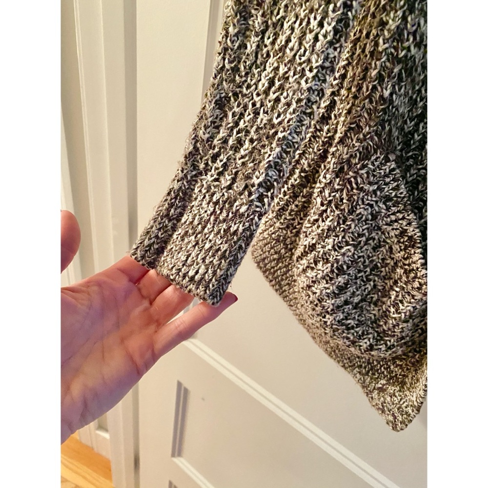 GARAGE black & white marled long cardigan - Picture 4 of 6